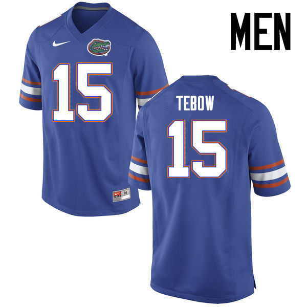 Men Florida Gators #15 Tim Tebow College Football Jerseys Sale-Blue
